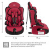 Удерживающее устройство для детей SIGER Трансформер Прайм ISOFIX красный, гр. I/II/III, 9-36 кг, 1-12 лет KRES0146