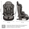 Удерживающее устройство для детей SIGER Трансформер Прайм ISOFIX серый, гр. I/II/III, 9-36 кг, 1-12 лет KRES0148